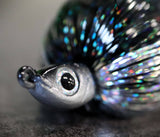 Holo Black / Silver Fluffy Shiner Jig - V3.0 - 3/8oz