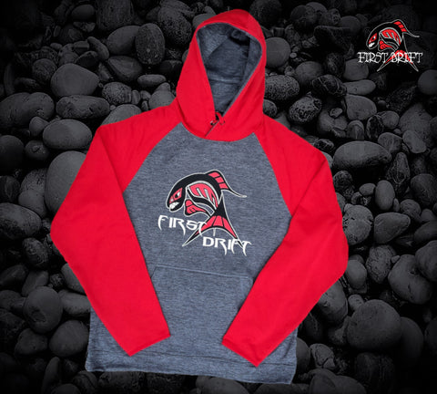 Heather Grey / Red Coastal Performance Hoodie